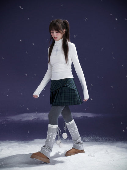 Night Romantic Checkered Retro Collegiate Style Pleated Skirt【s0000014804】