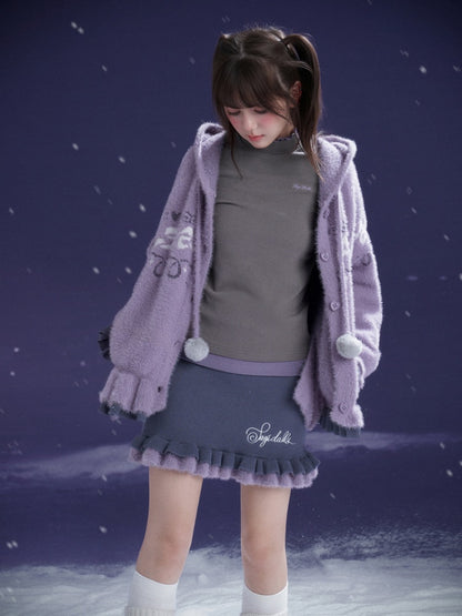 A Bite Of Sweet Glutinous Sweater Short Skirt Set【s0000014806】