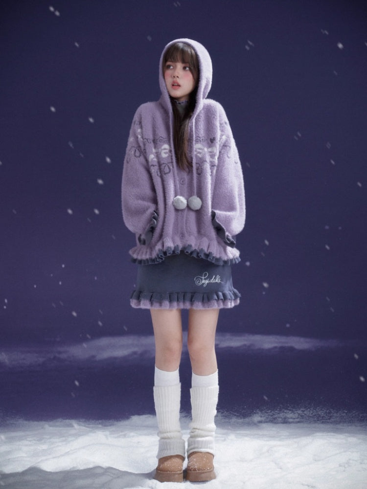 A Bite Of Sweet Glutinous Sweater Short Skirt Set【s0000014806】