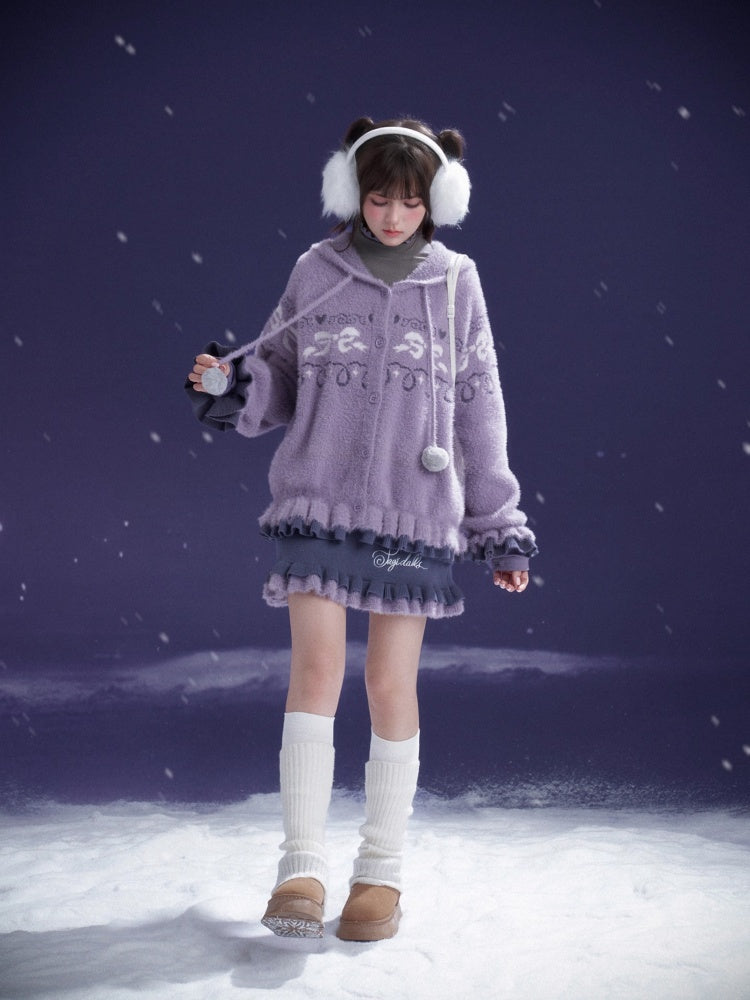 A Bite Of Sweet Glutinous Sweater Short Skirt Set【s0000014806】