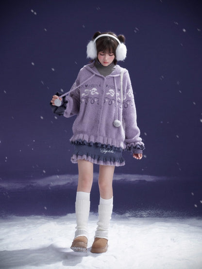 A Bite Of Sweet Glutinous Sweater Short Skirt Set【s0000014806】