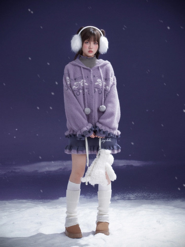 A Bite Of Sweet Glutinous Sweater Short Skirt Set【s0000014806】