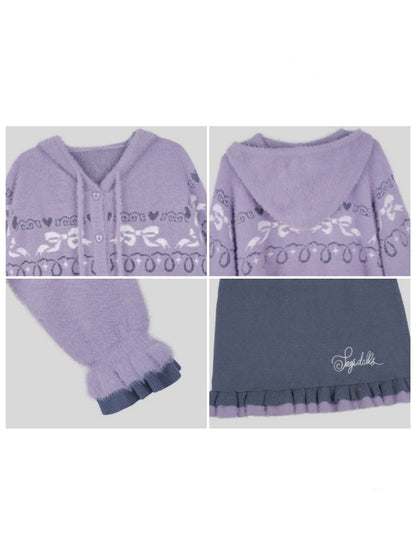 A Bite Of Sweet Glutinous Sweater Short Skirt Set【s0000014806】