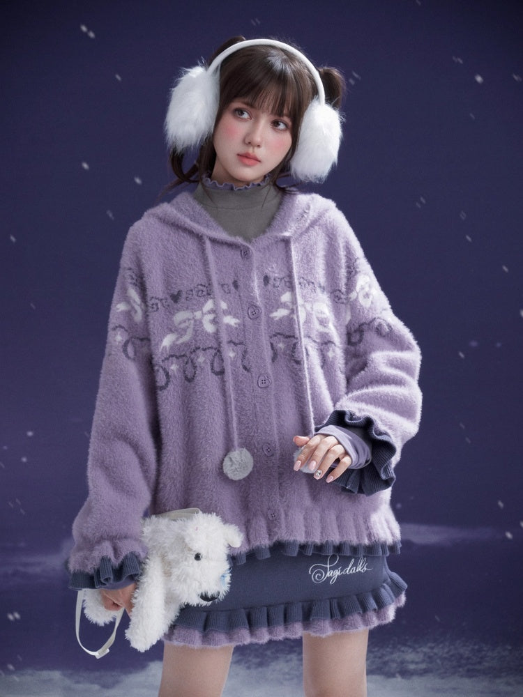 A Bite Of Sweet Glutinous Sweater Short Skirt Set【s0000014806】