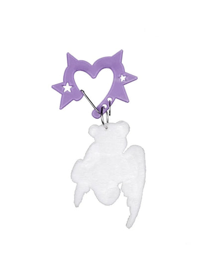 Original Two-Color Love Acrylic Carabiner Suede Bear Bag Pendant Accessory【s0000014807】