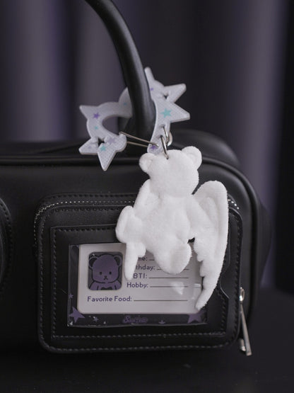 Original Two-Color Love Acrylic Carabiner Suede Bear Bag Pendant Accessory【s0000014807】