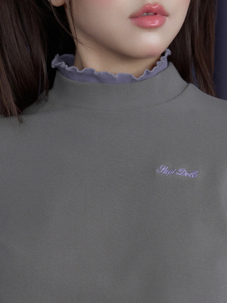 Sweet Cool Slim High-Neck Fake Two-Piece Base Loose T-Shirt【s0000014809】