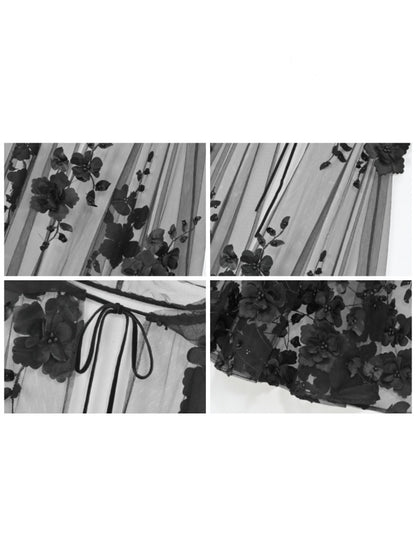 Castle Thriller Gothic Nail Bead Embroidered Hooded Cape【s0000014816】