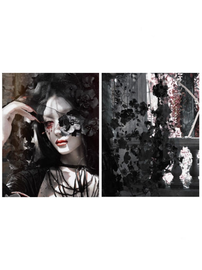 Castle Thriller Gothic Nail Bead Embroidered Hooded Cape【s0000014816】