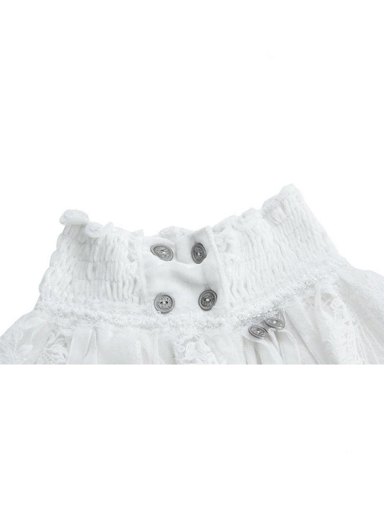 "Victorian Wings" Mid-Century Punk Velvet Neck With Ribbon False Collar【s0000014945】