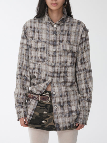 Vintage Camouflage Riveted Metal Buckle Imitation Horse Fur Belt【s0000014952】