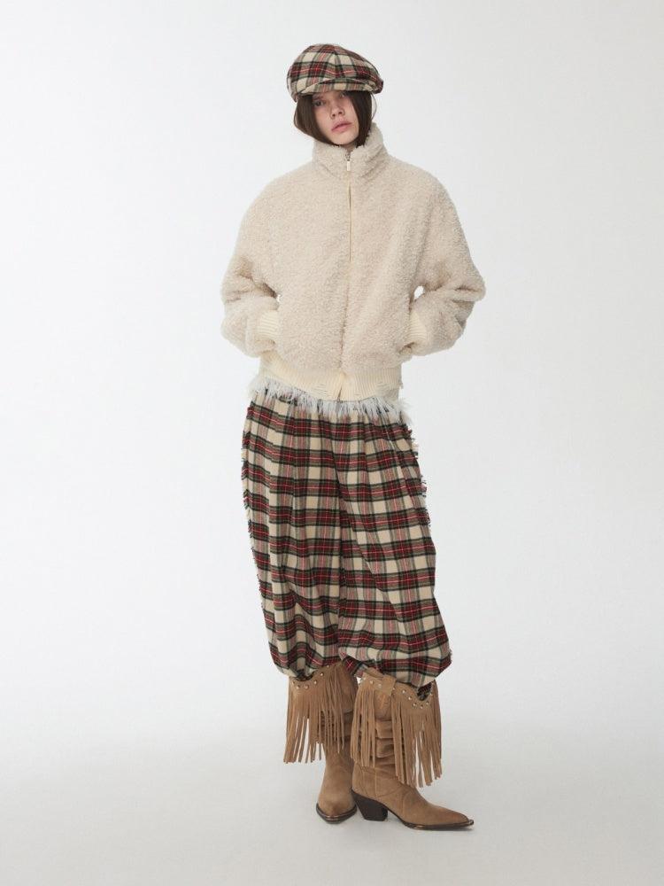Retro British Style Two-Tone Plaid Newsboy Hat Literary Versatile Face-Revealing Little Beret【s0000014954】