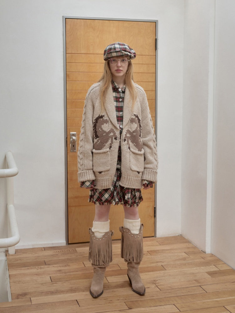 Retro British Style Two-Tone Plaid Newsboy Hat Literary Versatile Face-Revealing Little Beret【s0000014954】