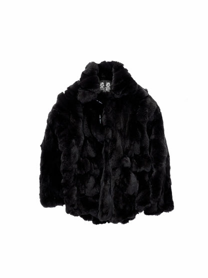 Heavy Industry Otter Rabbit Fleece Shirt Fit Fur Lapel Horn Buckle Design Jacket【s0000014956】