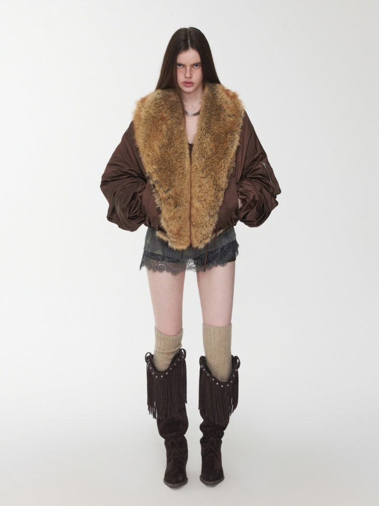 V-Mouth Pointed Toe Suede Cowhide Western Rivet Tassel Mid-Leg Knight Boots【s0000014961】