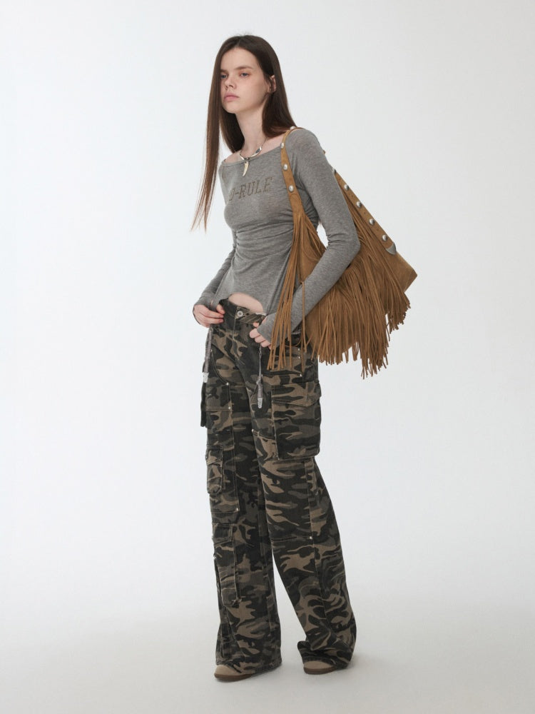 Rhinestone Garter With Boat Neck Wrinkled Knitted Base Layer Slim Down Lazy Top【s0000014979】
