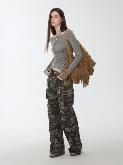 Rhinestone Garter With Boat Neck Wrinkled Knitted Base Layer Slim Down Lazy Top【s0000014979】