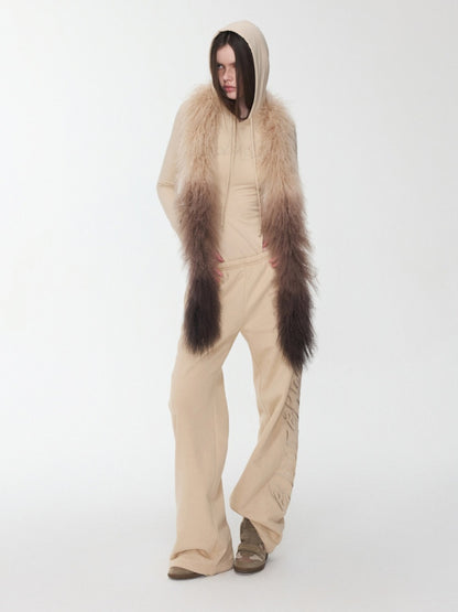 Letter Embroidery Drawstring Hooded Slim Bodysuit Slim Waist Top【s0000014980】