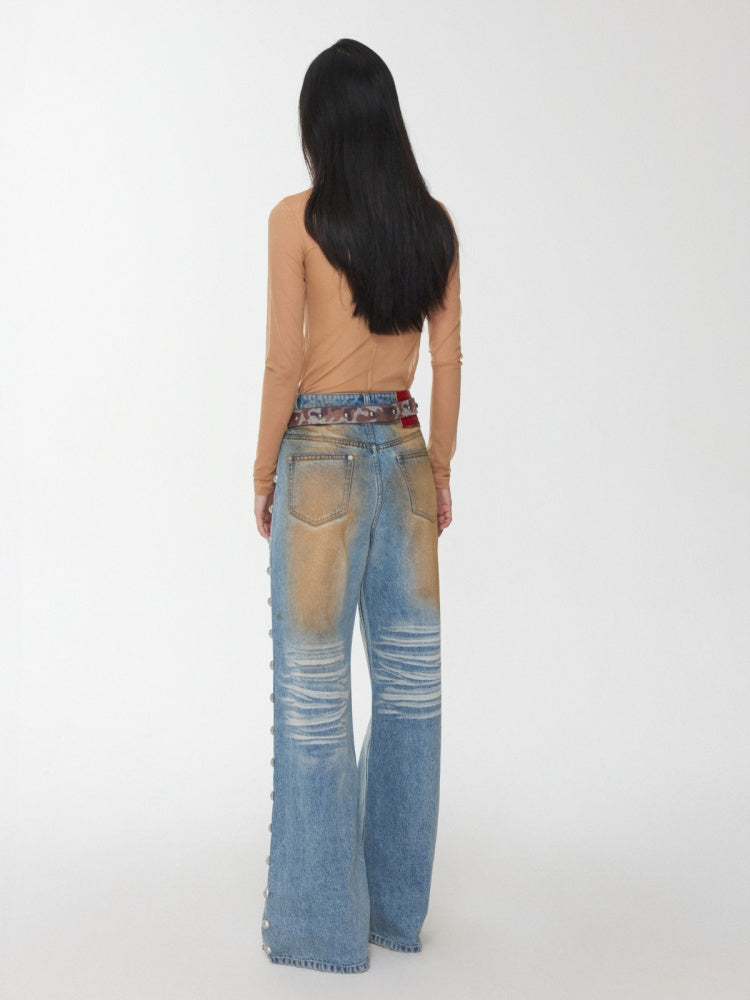 Flocked Sports Mesh Print Turtle Neck Base Shirt Sheer Fit Slim Top【s0000014981】