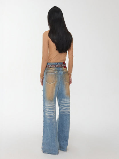 Flocked Sports Mesh Print Turtle Neck Base Shirt Sheer Fit Slim Top【s0000014981】