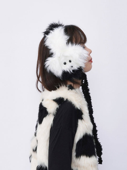 Plush Solid Color Warm Puppy Earmuff【s0000014982】