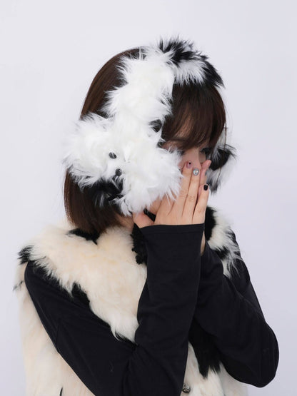 Plush Solid Color Warm Puppy Earmuff【s0000014982】
