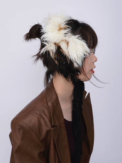 Plush Solid Color Warm Puppy Earmuff【s0000014982】