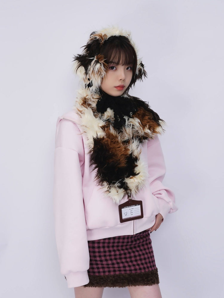 Plush Solid Color Warm Puppy Earmuff【s0000014982】