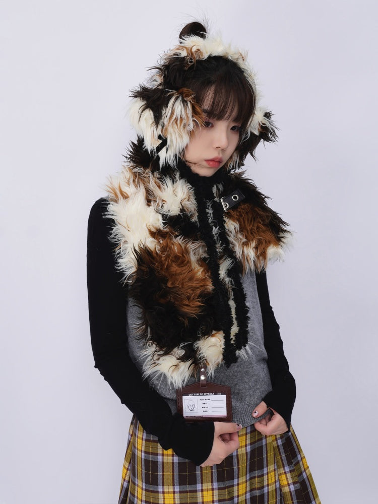 Plush Solid Color Warm Puppy Earmuff【s0000014982】