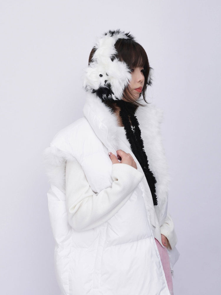 Plush Solid Color Warm Puppy Earmuff【s0000014982】