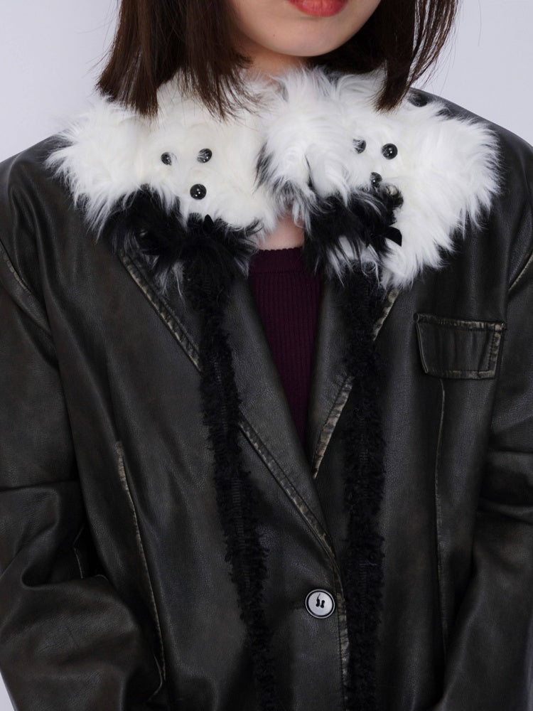 Plush Solid Color Warm Puppy Earmuff【s0000014982】