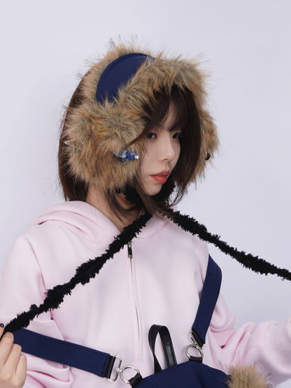 Plush Solid Color Warm Scarf Cute Cold-Proof Earmuffs【s0000014983】