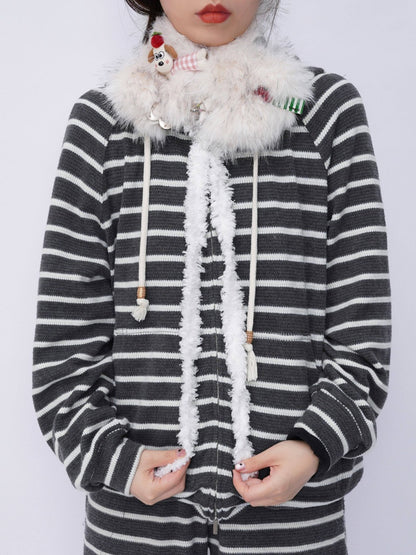 Plush Solid Color Warm Scarf Cute Cold-Proof Earmuffs【s0000014983】