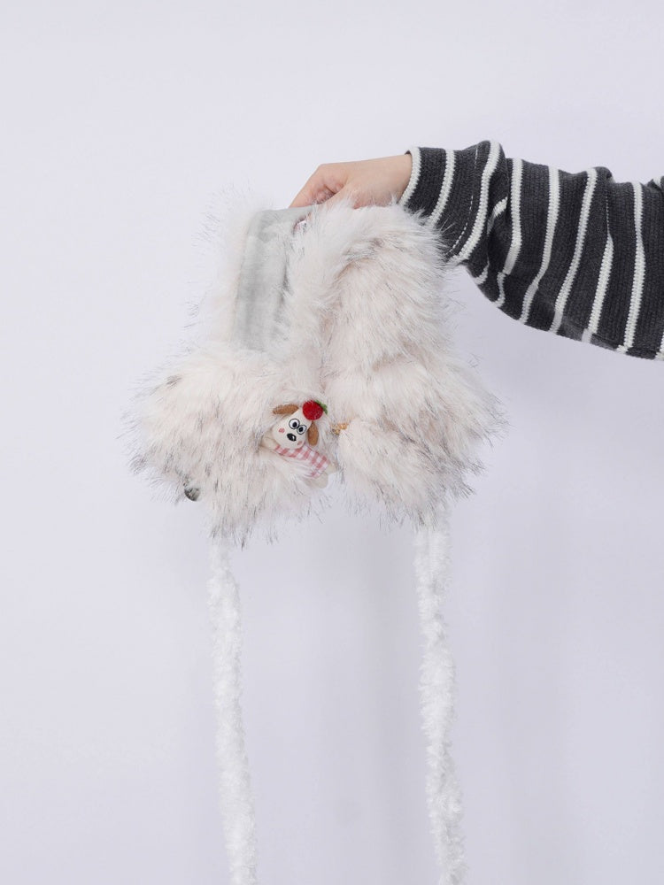 Plush Solid Color Warm Scarf Cute Cold-Proof Earmuffs【s0000014983】