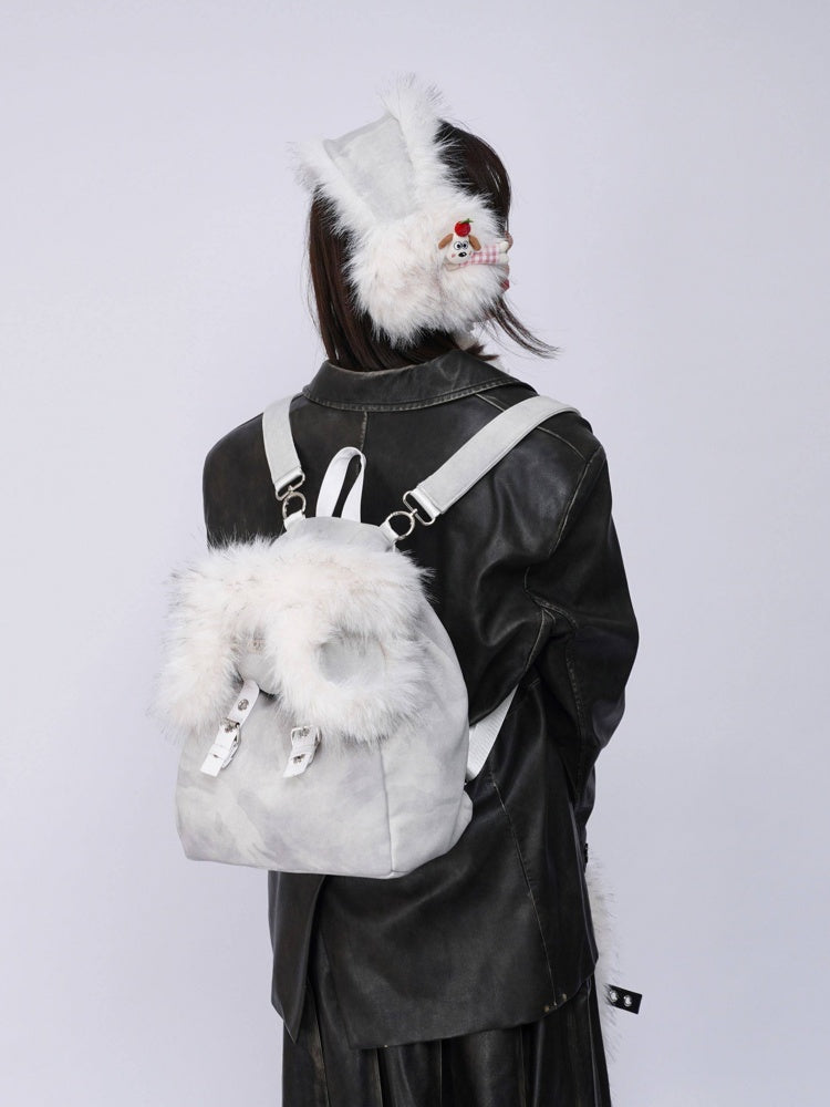 Plush Solid Color Warm Scarf Cute Cold-Proof Earmuffs【s0000014983】