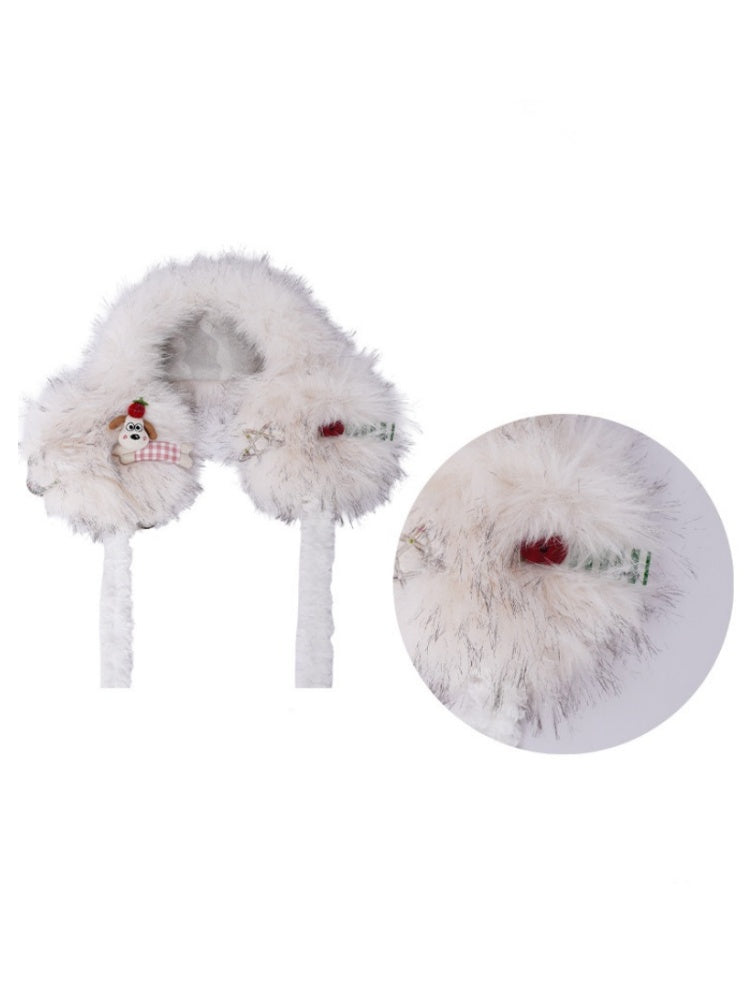 Plush Solid Color Warm Scarf Cute Cold-Proof Earmuffs【s0000014983】