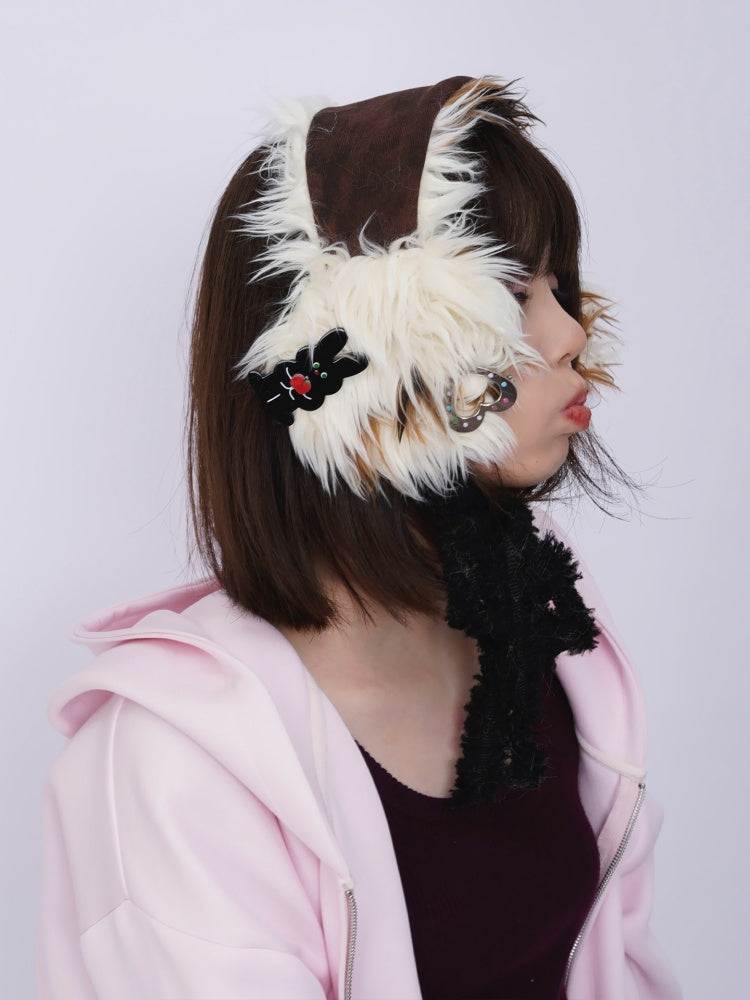 Plush Solid Color Warm Scarf Cute Cold-Proof Earmuffs【s0000014983】