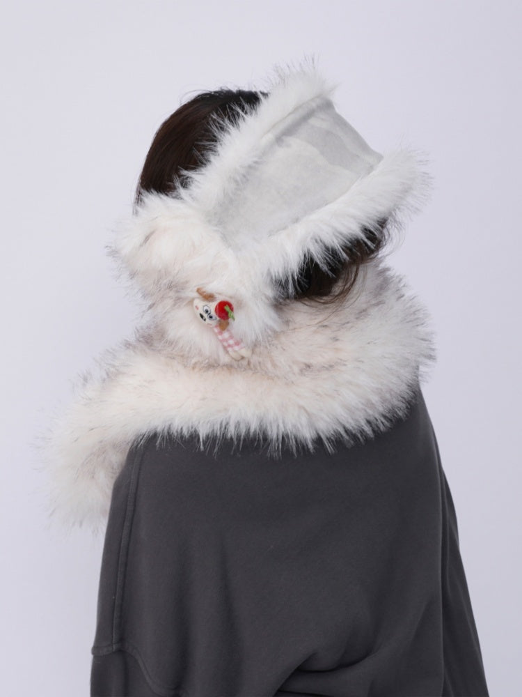 Plush Solid Color Warm Scarf Cute Cold-Proof Earmuffs【s0000014983】