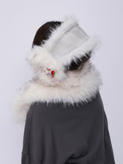 Plush Solid Color Warm Scarf Cute Cold-Proof Earmuffs【s0000014983】