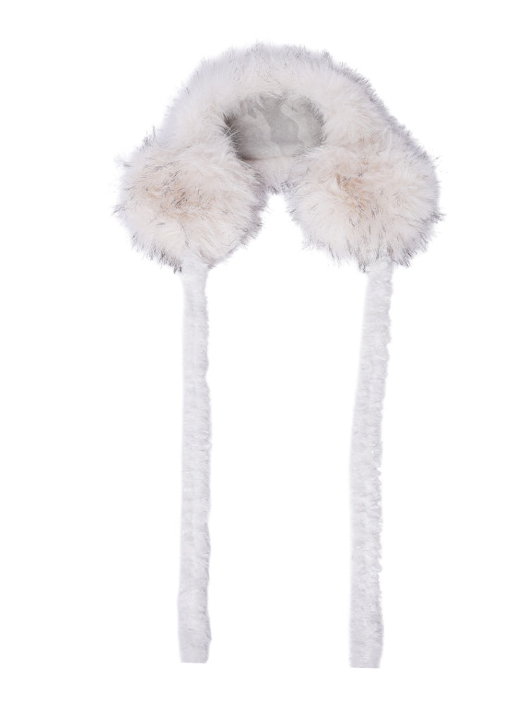 Plush Solid Color Warm Scarf Cute Cold-Proof Earmuffs【s0000014983】