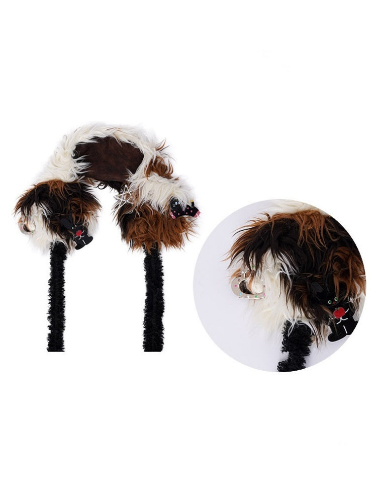 Plush Solid Color Warm Scarf Cute Cold-Proof Earmuffs【s0000014983】