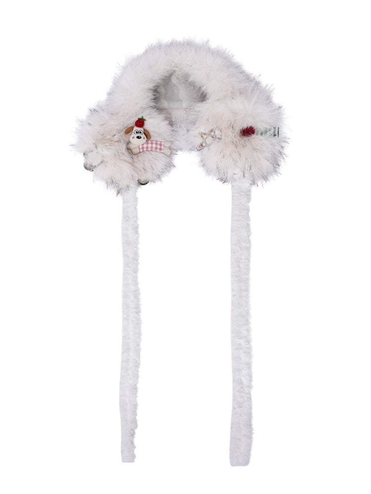 Plush Solid Color Warm Scarf Cute Cold-Proof Earmuffs【s0000014983】