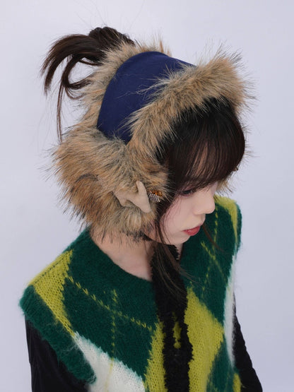 Plush Solid Color Warm Scarf Cute Cold-Proof Earmuffs【s0000014983】