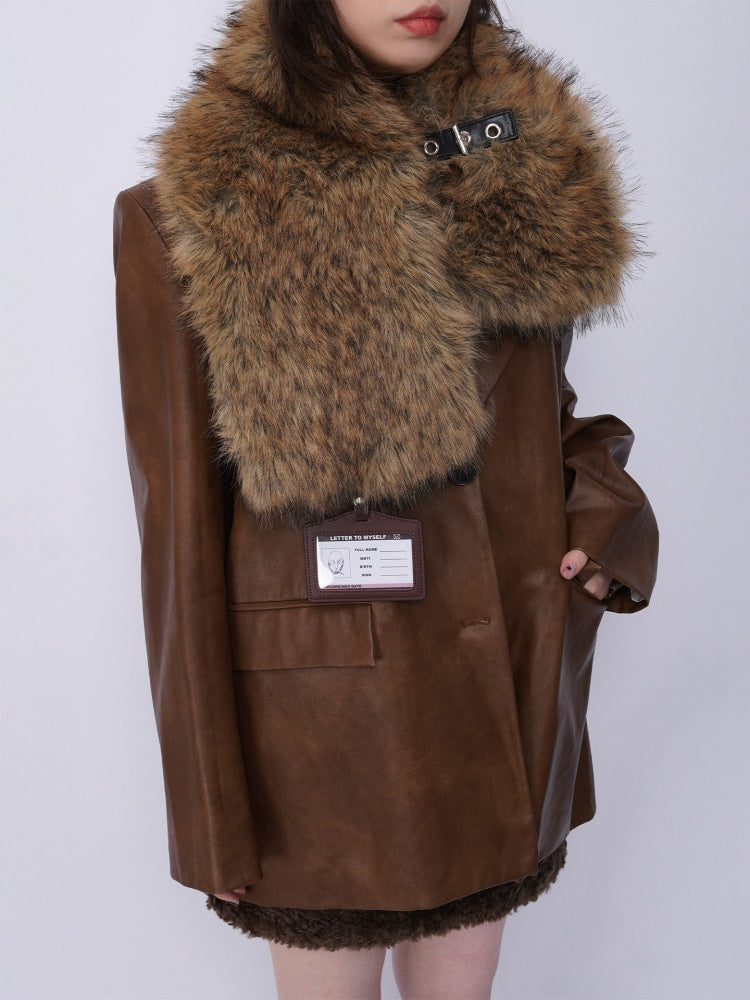 Heavy Industries Plush Panels Warm Bib Neck Versatile Scarf【s0000014984】