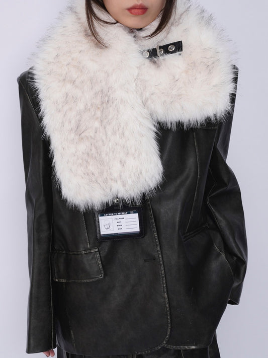 Heavy Industries Plush Panels Warm Bib Neck Versatile Scarf【s0000014984】