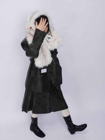 Heavy Industries Plush Panels Warm Bib Neck Versatile Scarf【s0000014984】