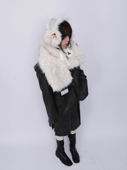 Heavy Industries Plush Panels Warm Bib Neck Versatile Scarf【s0000014984】