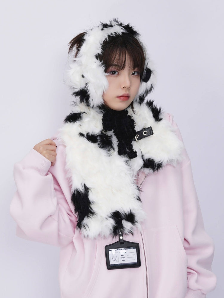 Original Babes Heavy Industries Plush Panels Warm Bib Neck Versatile Scarf【s0000014985】