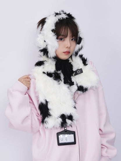 Original Babes Heavy Industries Plush Panels Warm Bib Neck Versatile Scarf【s0000014985】