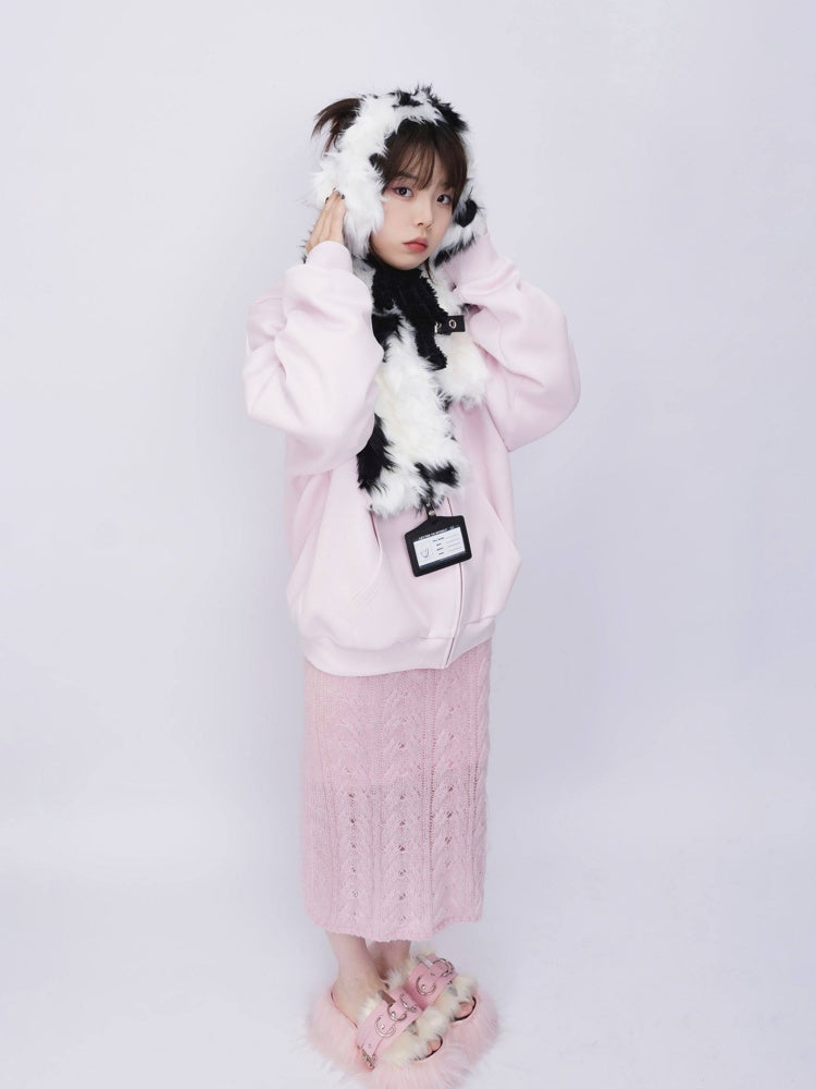 Original Babes Heavy Industries Plush Panels Warm Bib Neck Versatile Scarf【s0000014985】